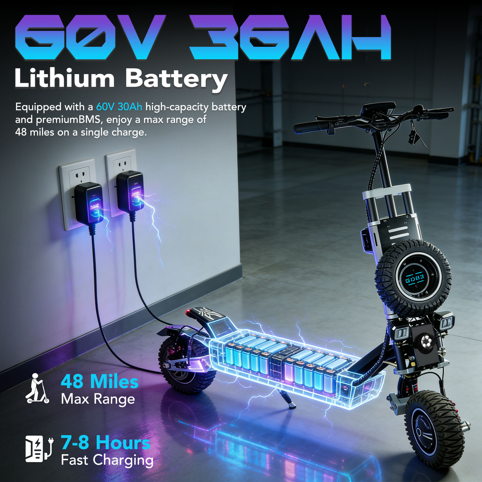 Trottinette électrique tout-te - 60V 5600W Dual Motor Electric Scooter avis et prix