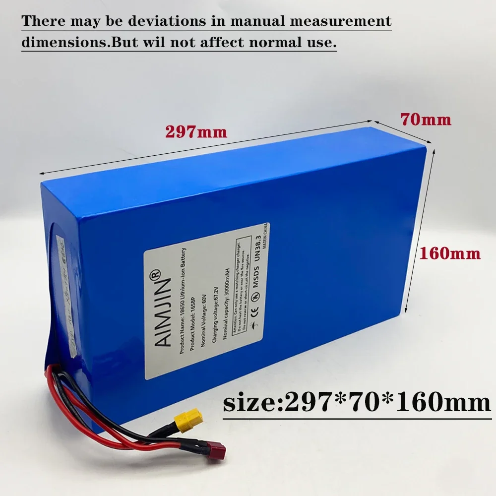 Batterie lithium-ion 18650 60V - 60V 30Ah Electric Scooter Battery avis et prix